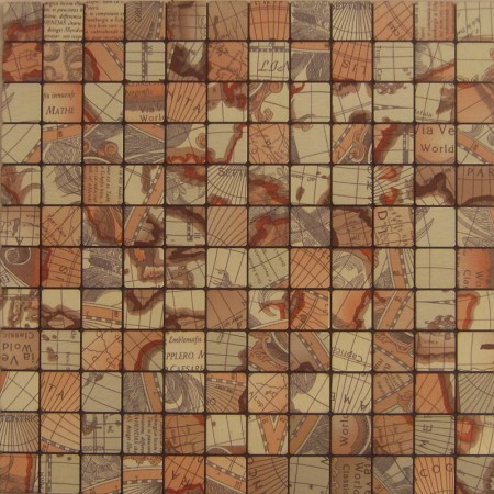 Adhsive Mosaic Tile Gold Square Aluminum Metal Wall Peel and Stick Kitchen Backsplash MH-25