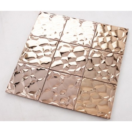 Stainless Steel Backsplash Cheap Mosaic Tile Metal Wall Decoration Kitchen Tiles 6709