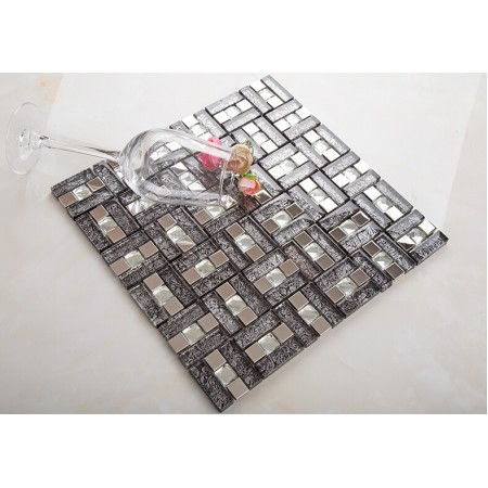 silver stainless steel mosaic tile kitchen backsplash cheap crystal glass diamond tile bathroom wall backsplashes KLGT107 silver stainless steel mosaic tile kitchen backsplash cheap crystal glass diamond tile bathroom wall backsplashes KLGT107