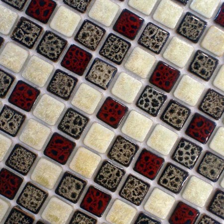 Italian Porcelain Tiles Square Mosaic Tile Multi-Colored Bathroom Wall and Floor Tile Kitchen Ideas