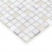 Glass and stone mosaic silver glass tiles white stone wall tile iridescent glass mosaics HM0007