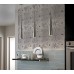 Metallic Mosaic Tile Grey Square Brushed Aluminum Panel Metal Wall Decoration Dining Room Mirror