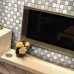 Metal Tile Backsplash Kitchen Stainless Steel Tiles Square Metallic Mosaic Brushed Aluminum Panel