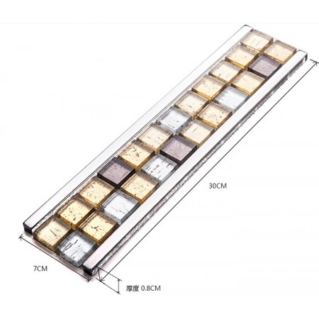 Metallic Glass Mosaic Wall Liner Art tile Aluminum Metal Wall Decoration Room Kitchen Corner G7