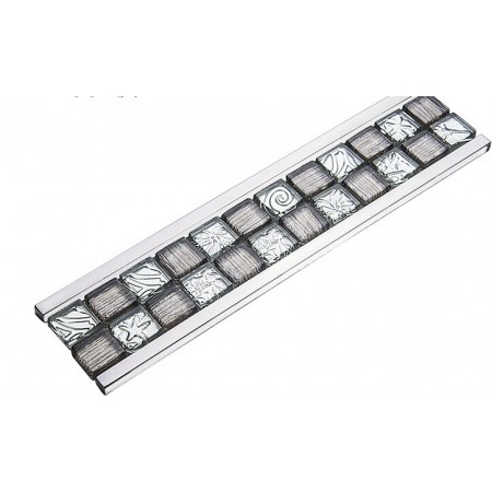 Metallic Glass Mosaic Wall Liner Art tile Aluminum Metal Wall Decoration Room Kitchen Corner G8