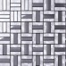 Metallic Mosaic Tile Aluminum Panel Wall Stickers Strip Metal Tiles Backsplash Silver Bathroom Floor