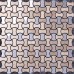 Metallic Mosaic Tile Aluminum Panel Wall Stickers Beige Silver Mix Metal Backsplash Tiles Bath Floor