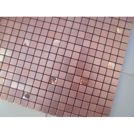 Peel and Stick Tile Square Aluminum Metal Wall Tile Glass Diamond Tiles Adhsive Mosaic MH-20