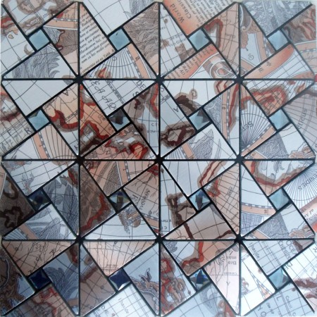 Peel and Stick Tile Pinwheel Patterns Aluminum Metal Wall Tile Glass Diamond Tiles Adhsive Mosaic MH-ASJ-004