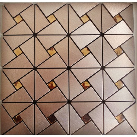 Peel and Stick Tile Pinwheel Patterns Aluminum Metal Wall Tile Glass Diamond Tiles Adhsive Mosaic MH-ASJ-007