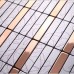 Metallic Mosaic Tile Aluminum Panel Wall Stickers Strip Metal Backsplash Kitchen Tiles Floor Design