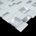 Metal and Glass Tile Backsplash Cheap Brush Aluminum Tiles Crystal Mosaic Wall Decor MG007