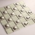 Metal Backsplash Tiles Stainless Steel Backsplash Silver Crystal Glass Mosaic Wall Decor 627