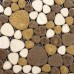 Collection Mixed Heart-shaped Mosaic Art Porcelain Pebble Tile Sheets for Fireplace Wall Border Tile