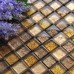 Glass Mosaic Tiles Gold Crystal Backsplash Tile Bathroom Wall Tiles Floor Stickers CB033