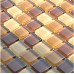 Glass Mosaic Tiles Brown Crystal Backsplash Tile Bathroom Wall Tiles Stickers FKS16