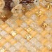 Gold Glass Mosaic Sheets Kitchen Blacksplash Crackle Crystal Tile Bathroom Wall Cracked Cheap Tiles N009