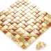 Glass Mosaic Tiles Crystal Resin with Conch Kitchen Backsplash Tiles Bathroom Wall Tiles Yellow Tile S101