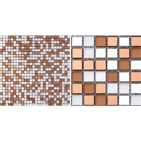 Glass Mosaic Tiles Brown Crystal Backsplash Tiles Bathroom Wall Tile Mirror Stickers Z184