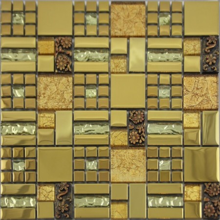 Glass Mosaic Tiles Crystal Diamond Tile Bathroom Wall Strip Stickers Kitchen backsplash Plated GCAQ0