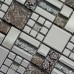 Glass Mosaic Tile Plated Crystal Tile Bathroom Wall Stickers Kitchen backsplash Resin Flower Patterns GCBQ01