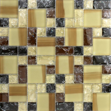 Mosaic Tile Crystal Glass Backsplash Kitchen Countertop Design Ice Crack Bathroom Wall Floor Tiles