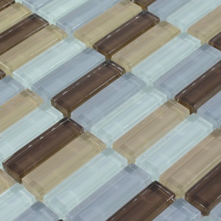 Mosaic Tile Crystal Glass Backsplash Kitchen Countertop Rectangle Bathroom Wall Floor Tiles ZZ010