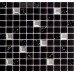 Black Crystal Glass Mosaic Tile Washroom Backsplash Plated Design Bathroom Wall Mirror diamond Tiles
