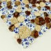 Glazed Porcelain Pebble Mosaic Tiles Blue and White Ceramic Tile Walls Kitchen Backsplash AB30