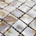 Fresh Water Mother of Pearl Tile Square Shell Mosaic Shower Liner Wall Stickers Bath Wall Backsplash