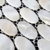 Natural White Mother of Pearl Backsplash Ellipse Shell Mosaic Tile Kitchen Ideas Bath Mirrored Wall