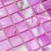 Stained shell tiles 100% rose red seashell mosaic mother of pearl tiles kitchen backsplash tile design BK016