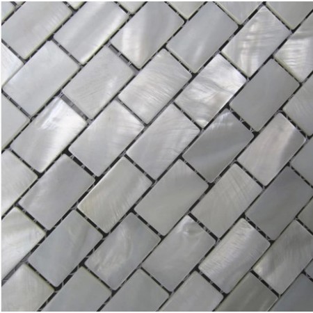 Mother of Pearl Tile Shower Wall Backsplash White Subway Bathroom Shell Mosaic Tiles Mc-005