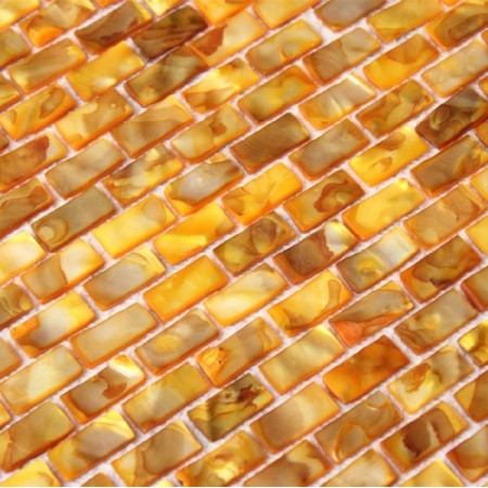 Shell Mosaic Tiles Gold Mother of Pearl Tile Backsplash Seashell Mosaics Pearl Wall Tile MB04