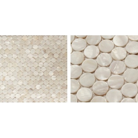 Shell Mosaic Tiles Cheap  Round Mother of Pearl Tile Backsplash Seashell Mosaic Pearl Tile MC01