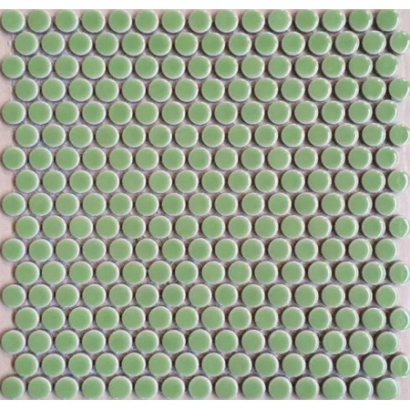 Penny Round Tile Aqua Porcelain Floor Tiles 3/5" Ceramic Mosaic Glossy Tile