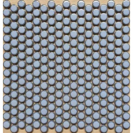 Penny Round Tile Light Blue Porcelain Floor Tiles 3/5" Ceramic Mosaic Backsplash