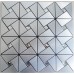 Peel and Stick Tile Pinwheel Patterns Silver Aluminum Metal Wall Tile Glass Diamond Tiles Adhsive Mosaic MH-ASJ-005