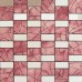 Peel and Stick Tile Red Aluminum Metal Wall Tile Adhsive Mosaic Kitchen Backsplash MH642