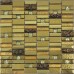 Glass Mosaic Tile Gold Crystal Backsplashes Bathroom Wall Strip Stickers Kitchen Backsplash Plated Glass GSAQ01