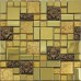 Glass Mosaic Tiles Blacksplash Crystal Resin Patterns Bathroom Plated Glass Wall Colors Stickers GSA03