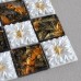 Porcelain Glass Tile Wall Backsplash Fireplace Crystal Art Flower Pattern Design Mosaic Tiles