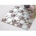 silver glazed porcelain mosaic tile sheets crystal glass mosiac mirror tiles bathroom wall kitchen backsplash KLPT069