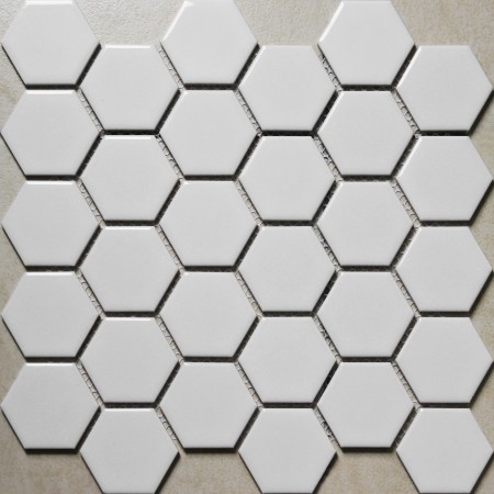 Porcelain Mosaic Tile Sheets Large Hexagon Ceramic Floor Tiles White Kitchen Interior Designs