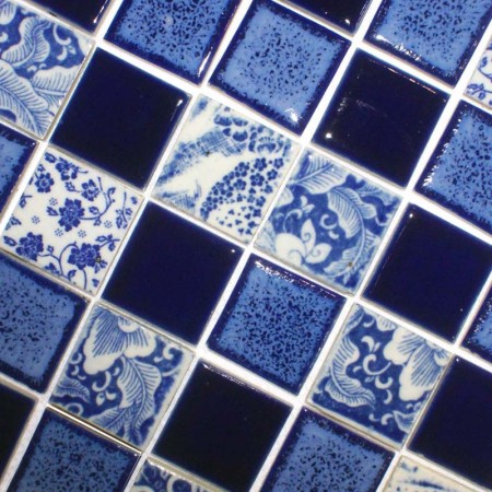 Porcelain Pool Tiles Floor Blue and White Tile Square Brick Glossy Ceramic Mosaic Wall Decor SPC144 Porcelain Pool Tiles Floor Blue and White Tile Square Brick Glossy Ceramic Mosaic Wall Decor SPC144