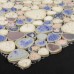 Heart-shaped Mosaic Art Collection Mixed Porcelain Pebble Tile Sheets for Fireplace Wall Border Tile