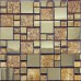 Wholesale Crystal Glass Square Mosaic Tile Design porcelain Plated flooring Kitchen Backsplash SA03