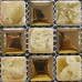 Porcelain Square Gold Style Mosaic Design Snowflake Style Kitchen Backsplash Wall Tiles ADT44