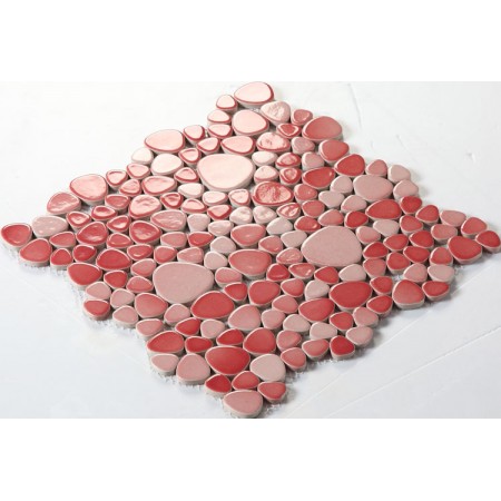 Wholesale Porcelain Pebble Mosaic Tiles Design Red Ceramic Tile Flooring Kitchen Backsplash FS1702 Wholesale Porcelain Pebble Mosaic Tiles Design Red Ceramic Tile Flooring Kitchen Backsplash FS1702