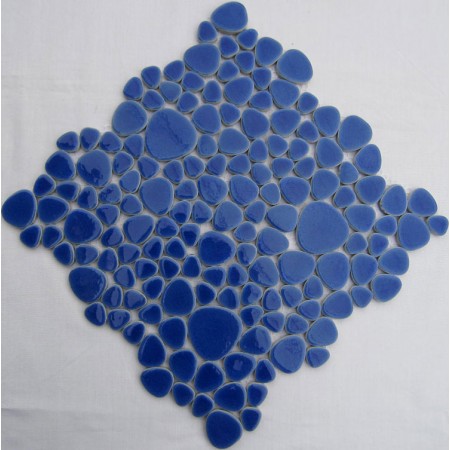 Blue Porcelain Pebble Mosaic Tiles Design Ceramic Tile Flooring Kitchen Backsplash FS1757